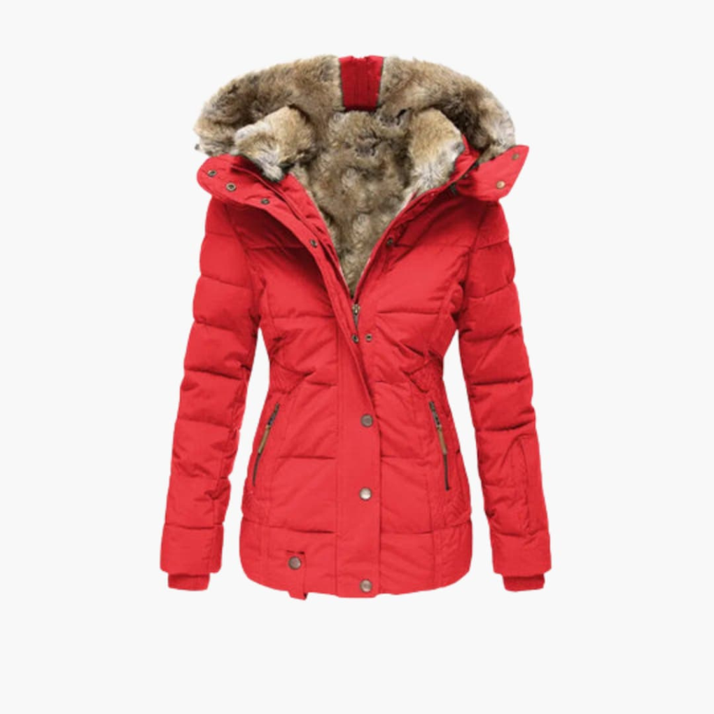 Women's Quilted Coat with Closures
