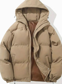 Women's Quilted Hooded Zip-Up Puffer Winter Jacket