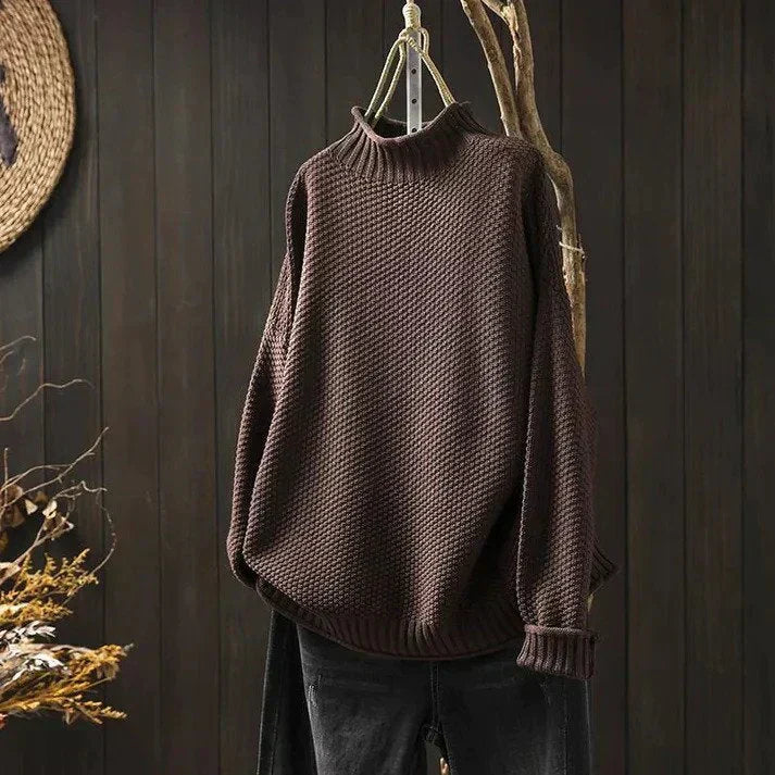 Women's Relaxed-Fit Oversized Turtleneck Sweater