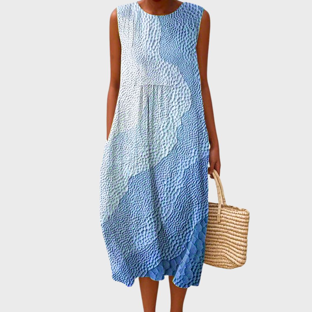 Women's Relaxed Fit Sleeveless Casual Knee-Length Dress