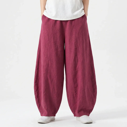 Women's Relaxed Fit Wide-Leg Barrel Pants