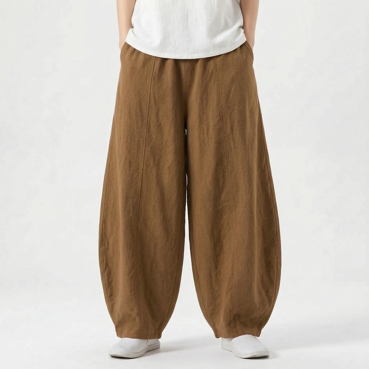 Women's Relaxed Fit Wide-Leg Barrel Pants