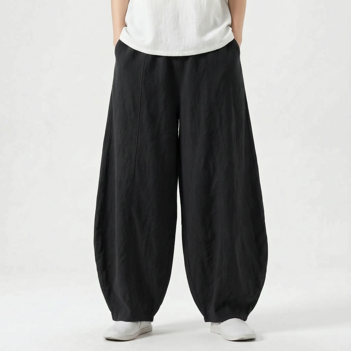 Women's Relaxed Fit Wide-Leg Barrel Pants