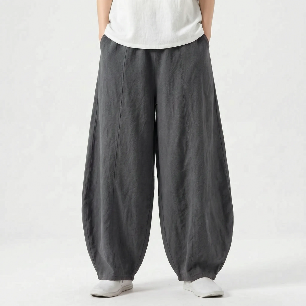 Women's Relaxed Fit Wide-Leg Barrel Pants