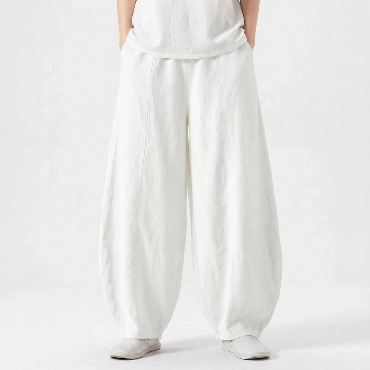 Women's Relaxed Fit Wide-Leg Barrel Pants
