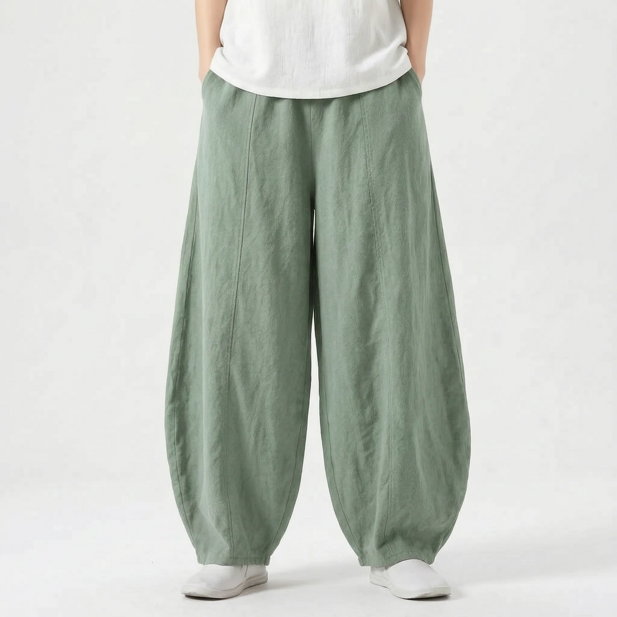 Women's Relaxed Fit Wide-Leg Barrel Pants