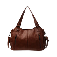 Women's Shoulder Bag with Metal Accents