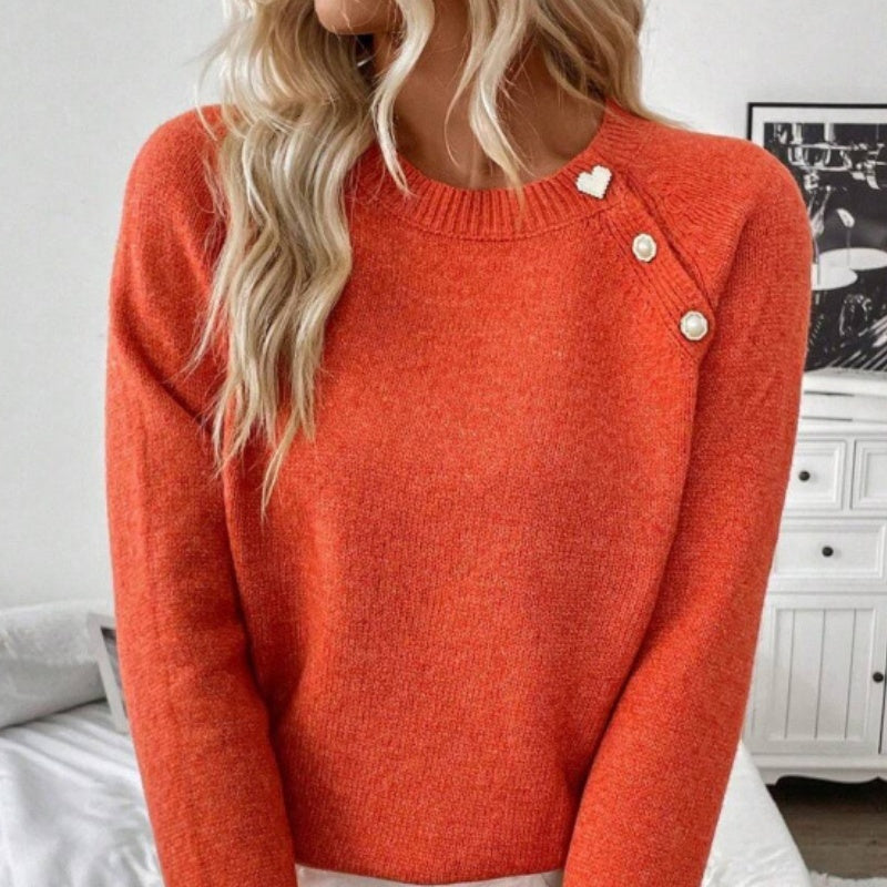 Women's Shoulder Button Sweater