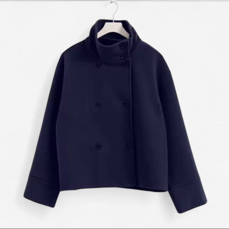 Women's Single-Breasted Stand Collar Coat