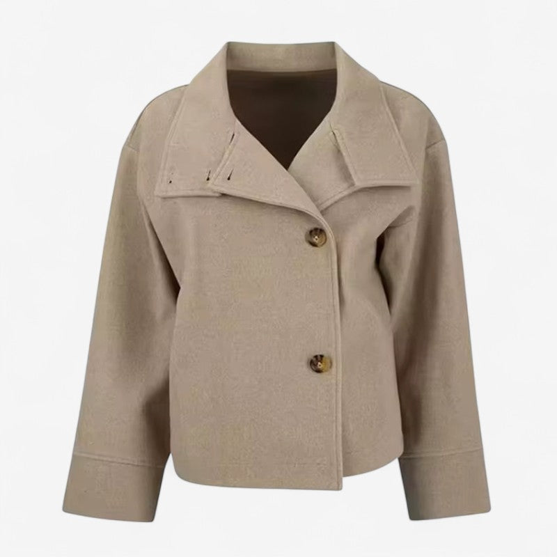 Women's Single-Breasted Stand Collar Coat