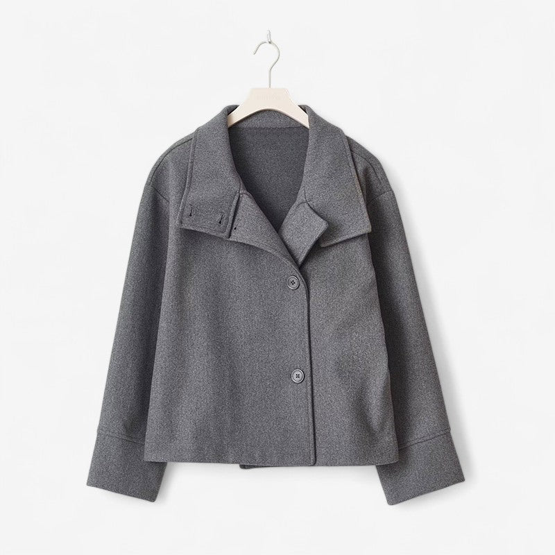 Women's Single-Breasted Stand Collar Coat