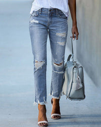 Women's Slim Fit Distressed Jeans