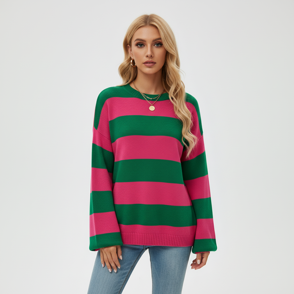 Women's Striped Cardigan