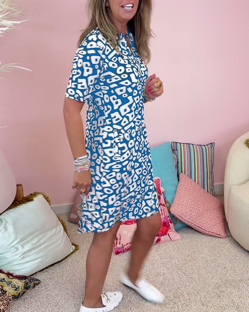 Women's Summer Dress - Bold Print & Pockets