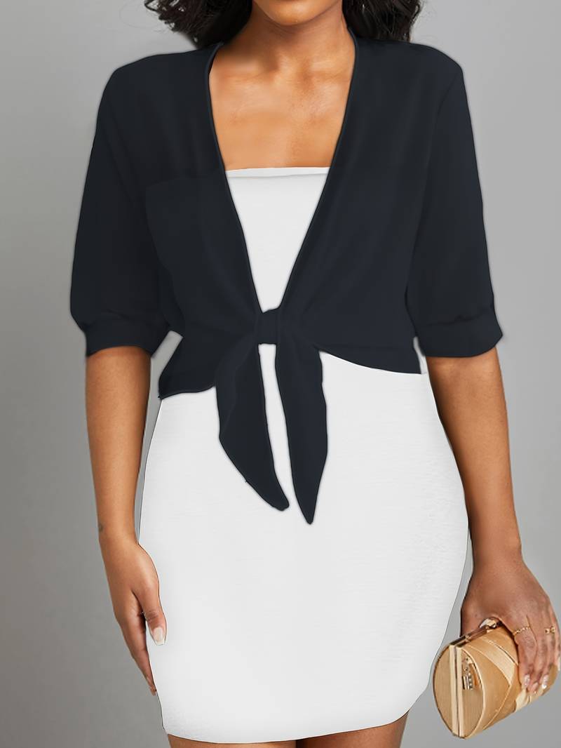 Women's Summer Tie-Front Bolero Shrug