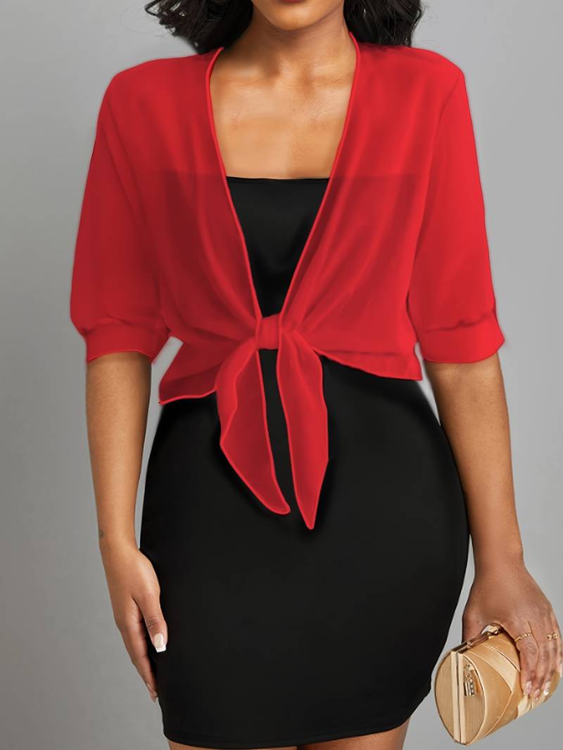 Women's Summer Tie-Front Bolero Shrug