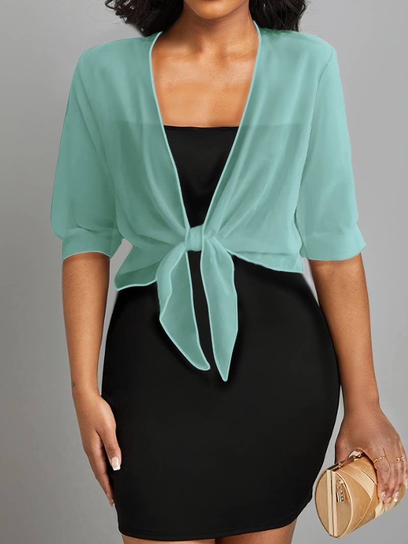 Women's Summer Tie-Front Bolero Shrug