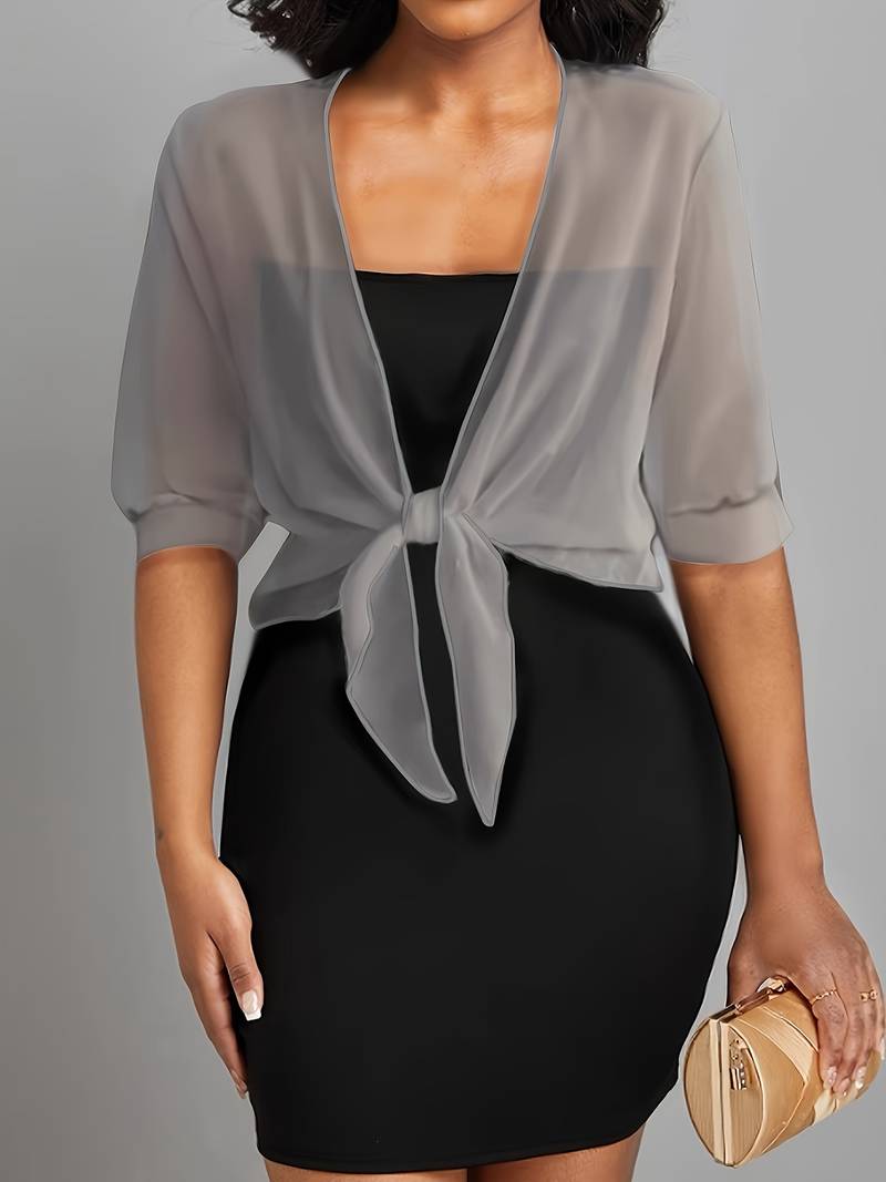 Women's Summer Tie-Front Bolero Shrug