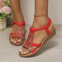 Women's T-Strap Wedge Orthopedic Sandals