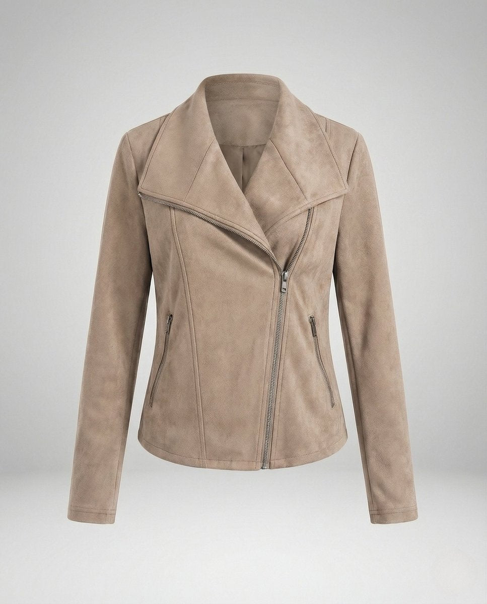Women's Tailored Asymmetric-Zip Biker Jacket