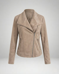 Women's Tailored Asymmetric-Zip Biker Jacket