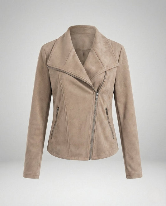 Women's Tailored Asymmetric-Zip Biker Jacket