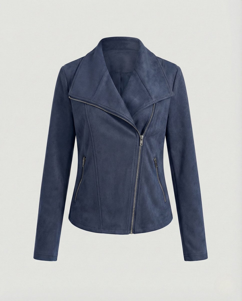 Women's Tailored Asymmetric-Zip Biker Jacket