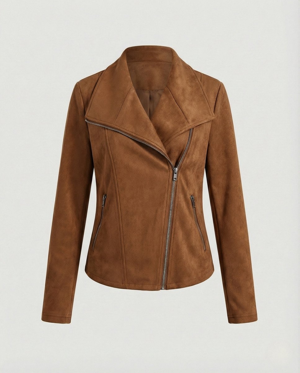 Women's Tailored Asymmetric-Zip Biker Jacket