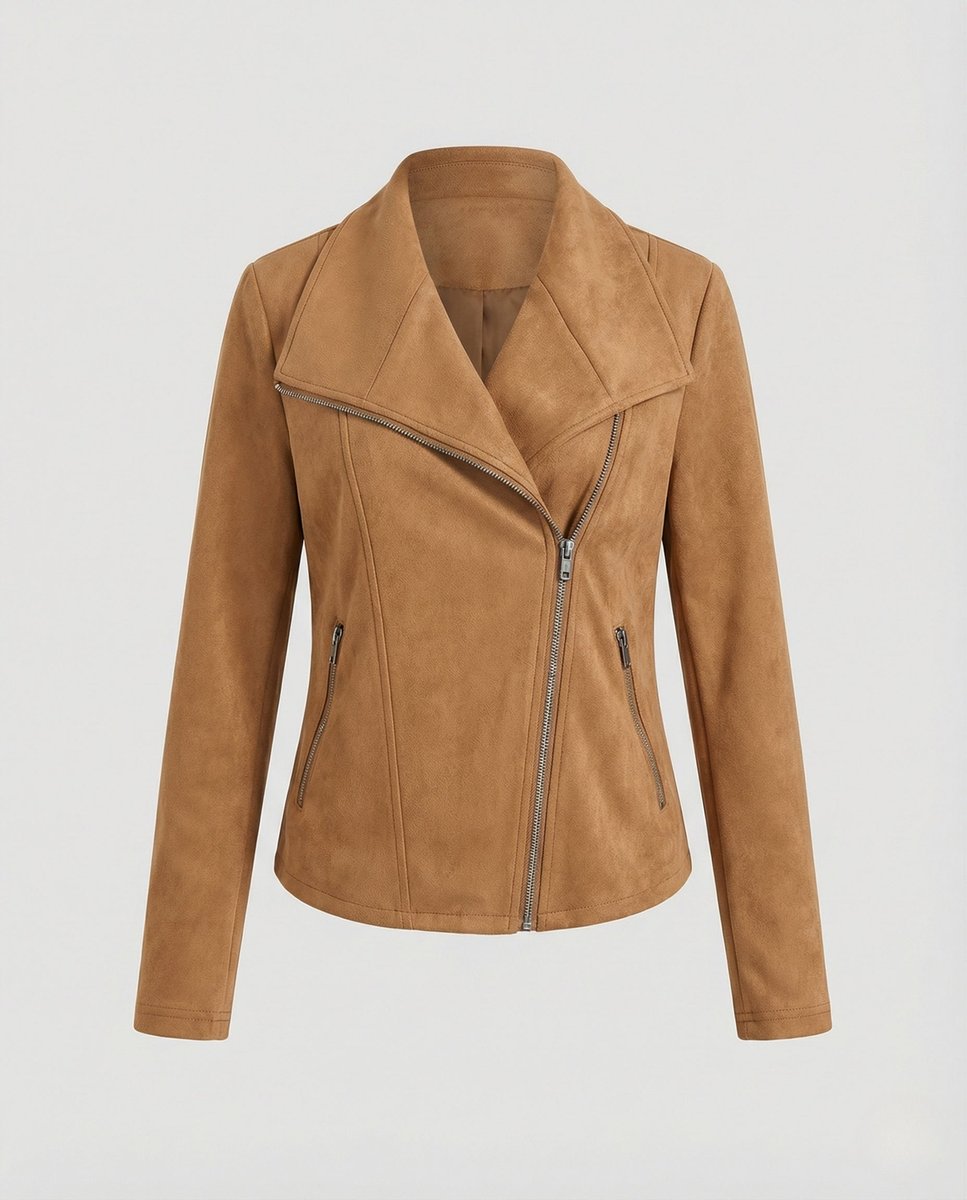 Women's Tailored Asymmetric-Zip Biker Jacket