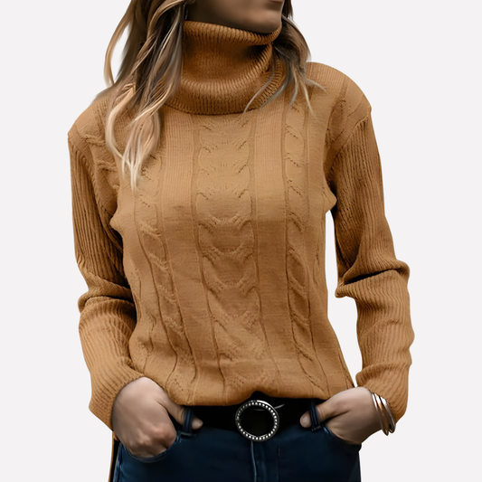 Women's Turtleneck Pullover - Relaxed Everyday Style