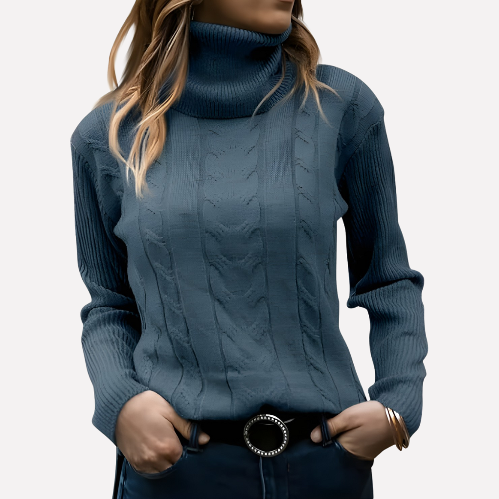 Women's Turtleneck Pullover - Relaxed Everyday Style