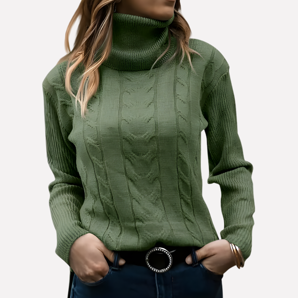 Women's Turtleneck Pullover - Relaxed Everyday Style
