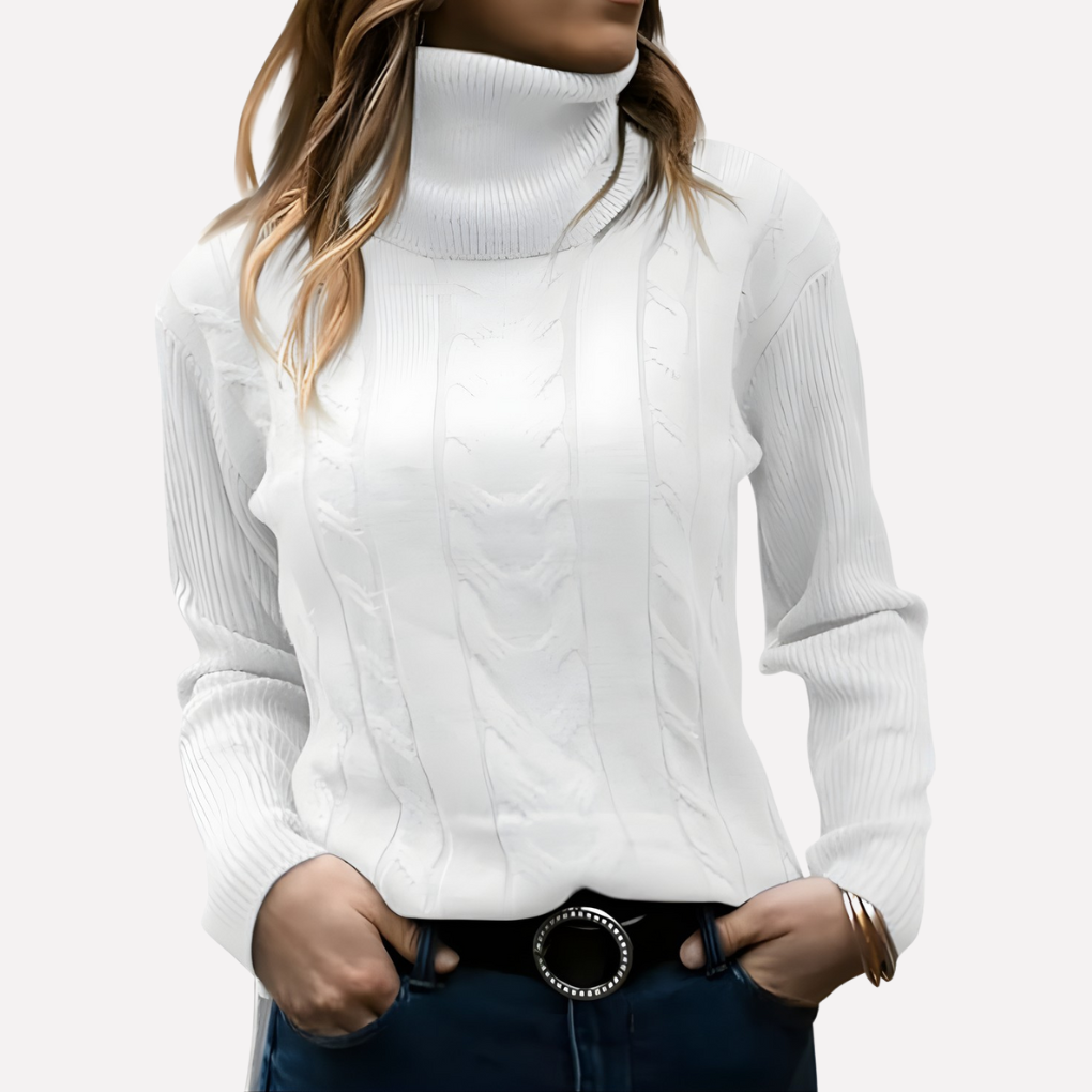 Women's Turtleneck Pullover - Relaxed Everyday Style