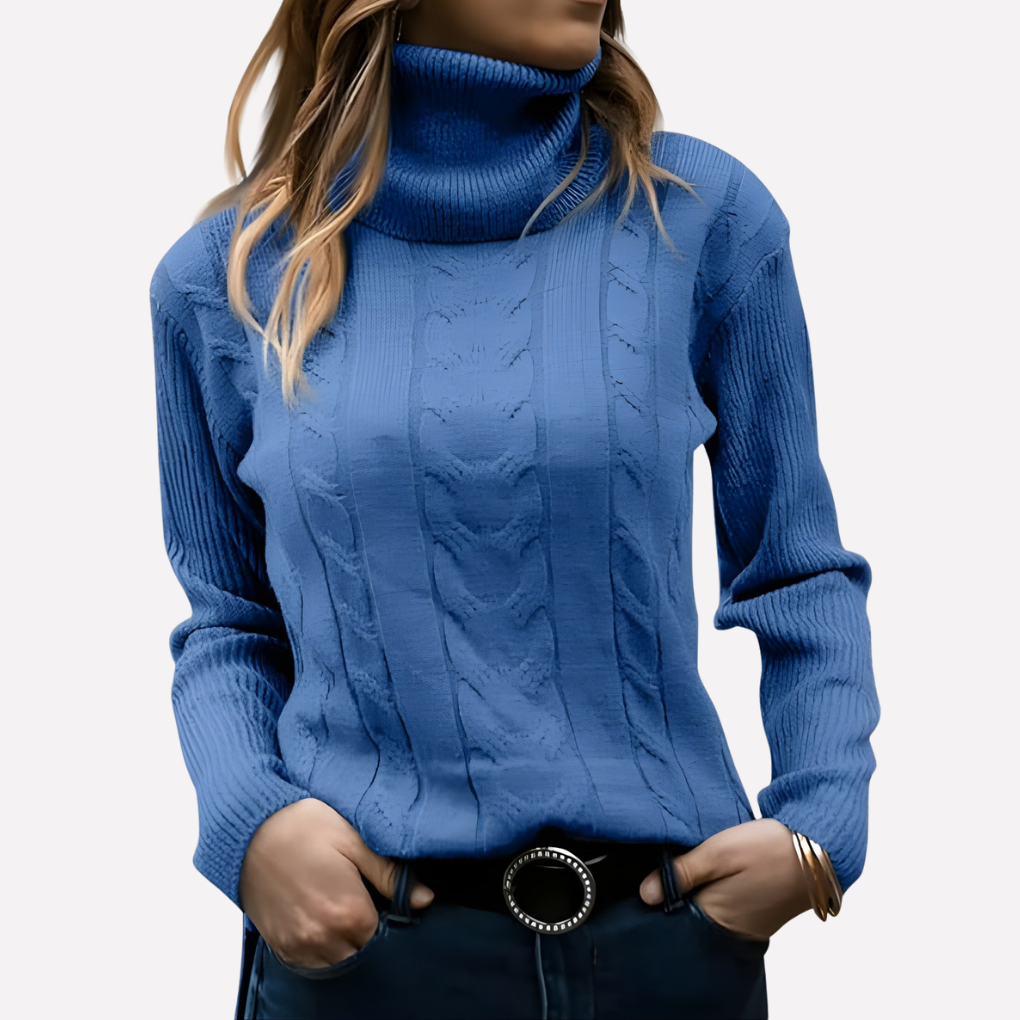 Women's Turtleneck Pullover - Relaxed Everyday Style