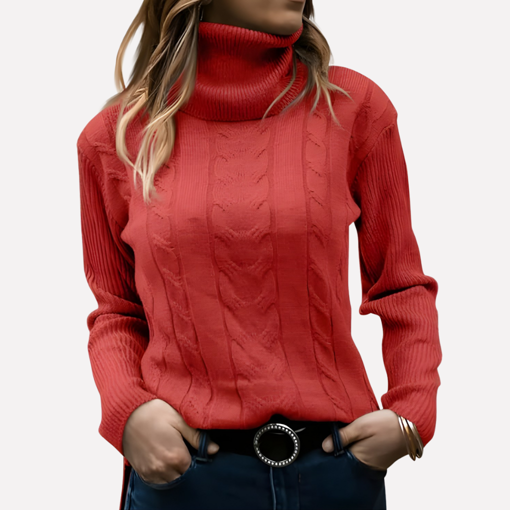 Women's Turtleneck Pullover - Relaxed Everyday Style