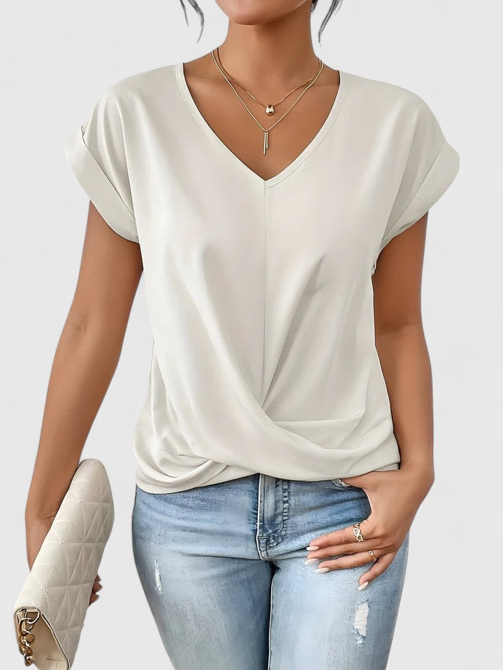 Women's Twist-Front V-Neck Top