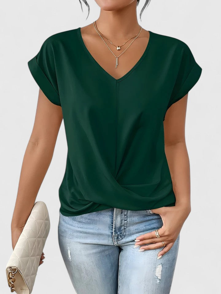 Women's Twist-Front V-Neck Top