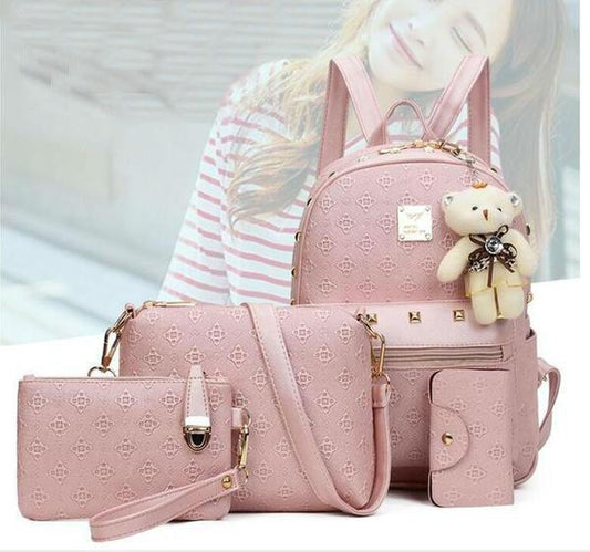 Women's Urban Backpack with Adjustable Straps and Gold Accents – Spacious and Functional