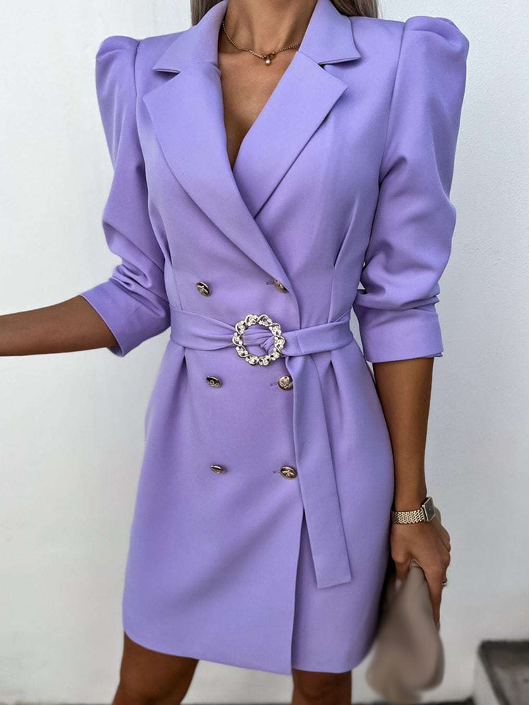 Women's V-Neck Blazer Dress - Elegant & Versatile