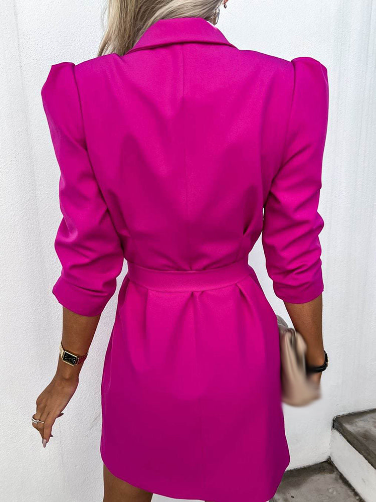 Women's V-Neck Blazer Dress - Elegant & Versatile