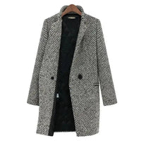 Women's V-Neck Button-Front Long Coat