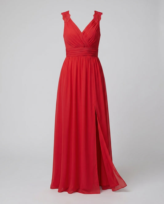 Women's V-Neck Evening Dress