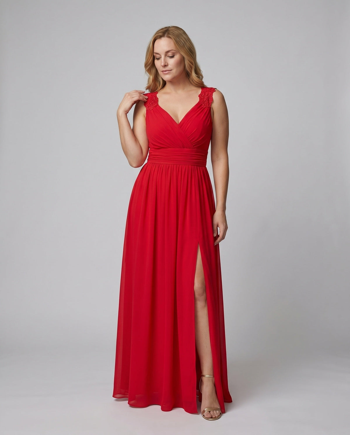 Women's V-Neck Evening Dress