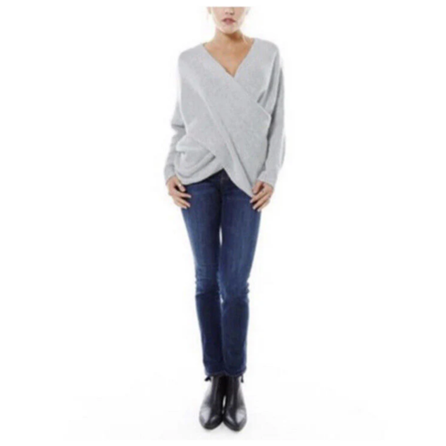 Women's V-Neck Wrap Front Sweater