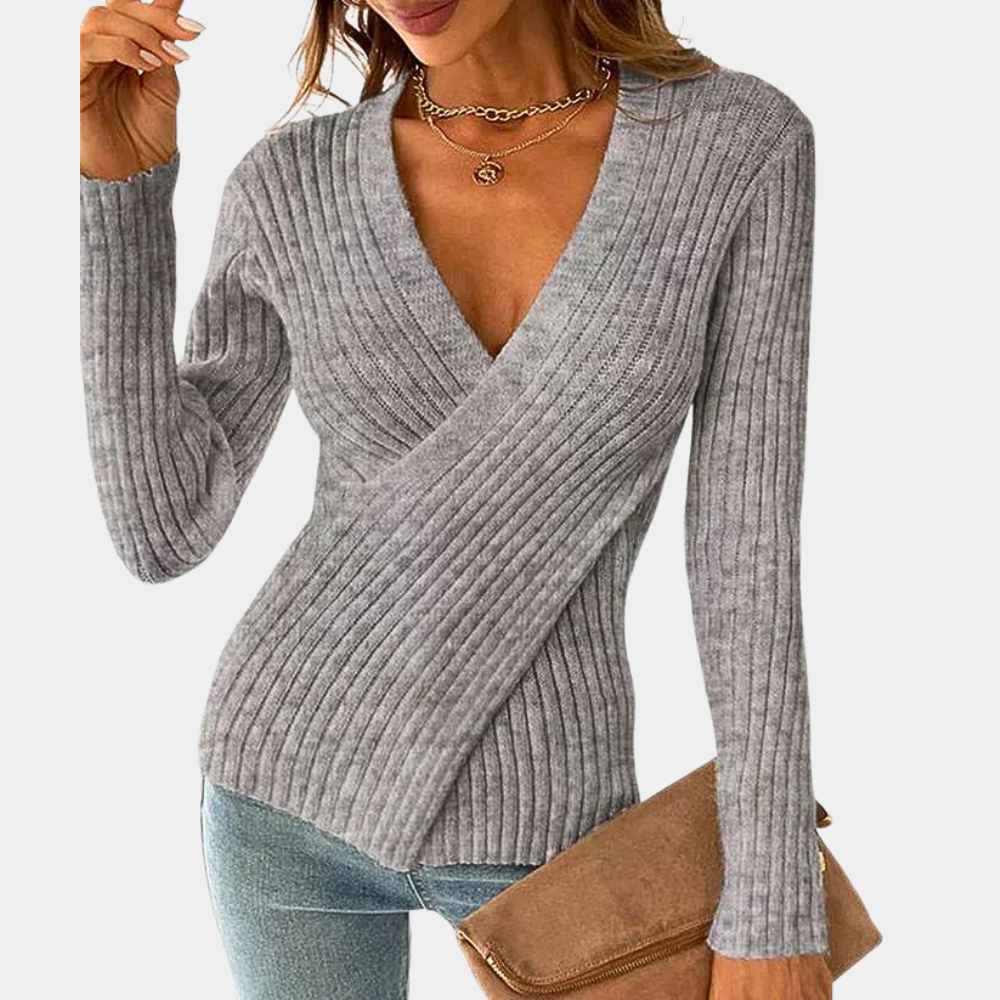 Women's V-Neck Wrap Sweater