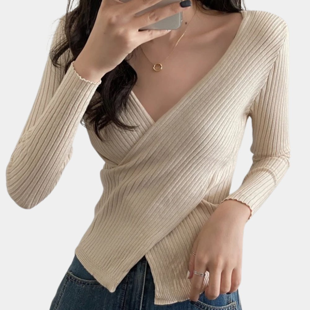 Women's V-Neck Wrap Sweater