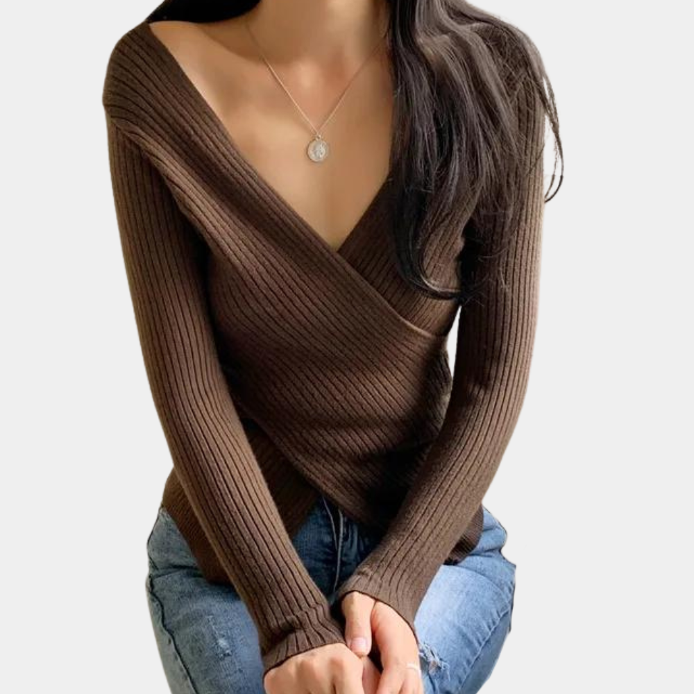 Women's V-Neck Wrap Sweater