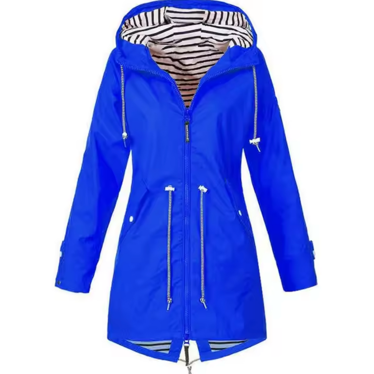 Women's Waterproof Hooded Rain Jacket with Zipper