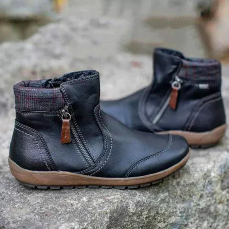 Women's Waterproof Zip Boots with Non-Slip Sole