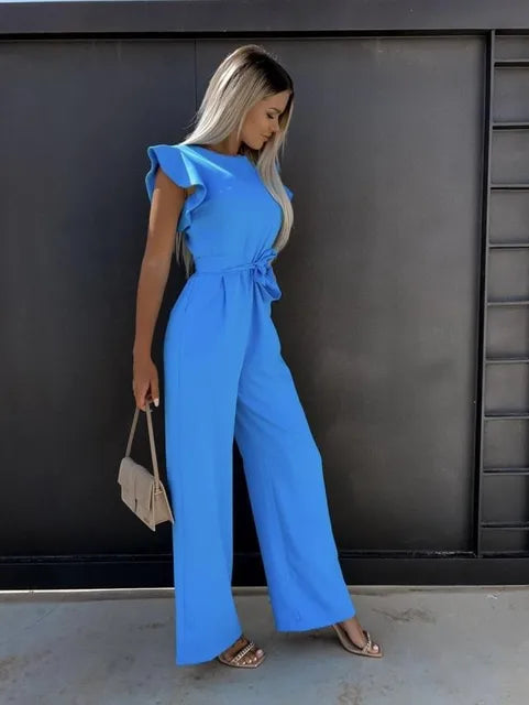 Women's Wide-Leg Jumpsuit - Elegant & Comfortable